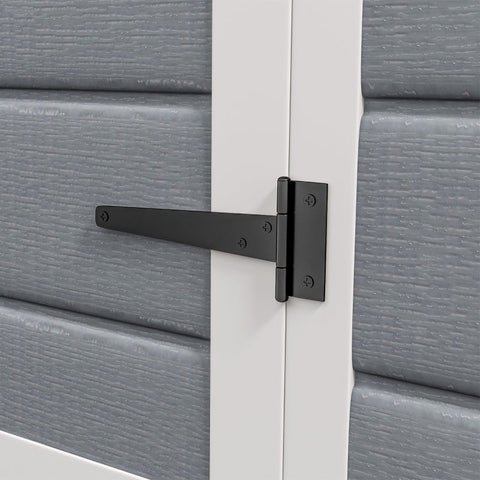 Rootz Metal Garden Shed - Tool Shed - Bicycle Shed - Lockable Double Door - Optimal Ventilation - 1.80 x 1.30 x 2.10m - Aluminum Frame - Gray