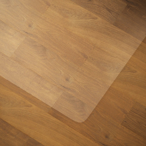 Rootz Floor Protection Mat - Chair Mat - Office Floor Protector - Non-Slip - 1.5mm Thick - 120cm x 120cm - Transparent