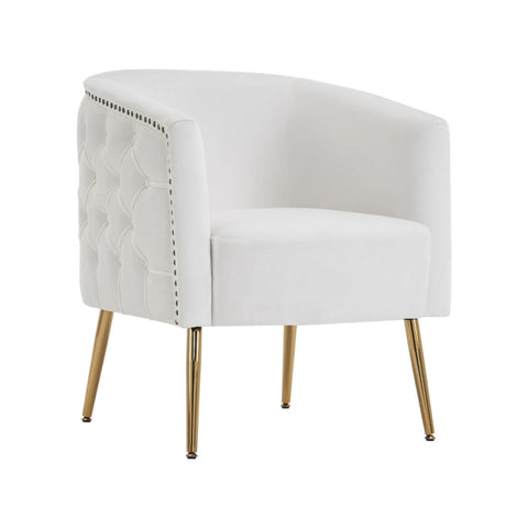 Rootz Beige Reading Chair - Armchair - Accent Chair - High-Density Foam Comfort - 65.27L x 64.77W x 73.66H cm