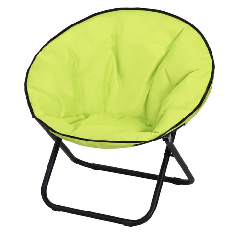 Rootz Yellow Folding Chair - Camping Armchair - Garden Chair - Upholstery Chair - Foldable Metal + Oxford Fabric - 80cm x 80cm x 75cm