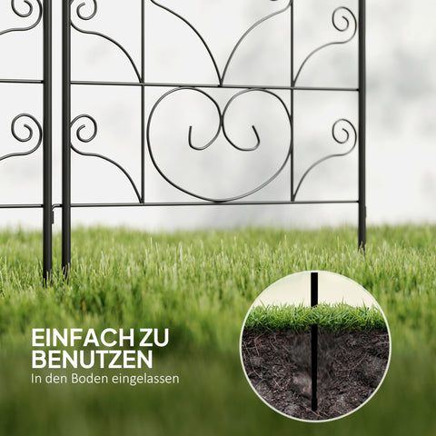 Rootz 2 Piece Set Rankgitter - Trellis - Plant Supports - Rustproof Stability - 50cm x 120cm Black
