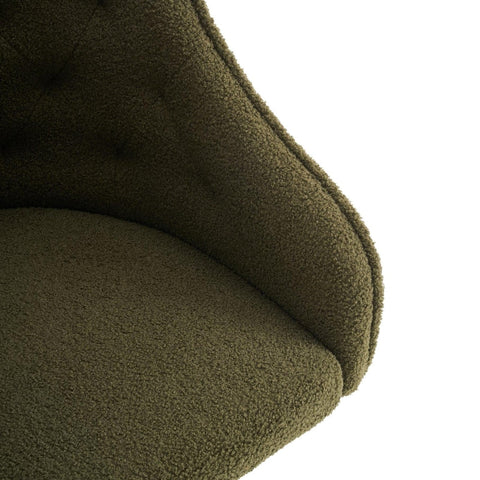 Rootz Teddy Velvet Office Chair - Swivel Chair - Ergonomic Seat - Ultimate Comfort - 56.48cm x 52.98cm x 90.5cm - Adjustable Height