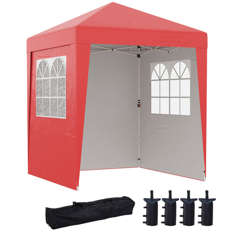 Rootz Height-Adjustable Foldable Garden Pavilion - Pop-Up Gazebo - Outdoor Canopy - UV Protection 30+ - 202cm x 202cm x 261cm