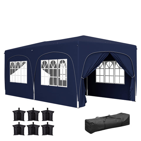 Rootz 3x6m Pop-up Gazebo - Garden Tent - Pavilion - UPF50+ UV Protection - Adjustable Height - 597cm x 300cm x 270cm