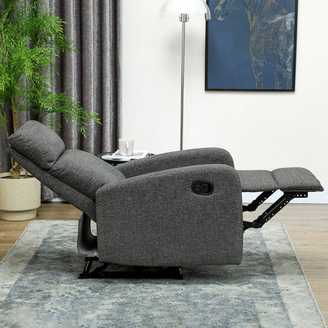 Rootz Relaxation Armchair - Adjustable Lying Chair - Modern Living Room Armchair - High-Density Foam Comfort - Grey - 63x98cm
