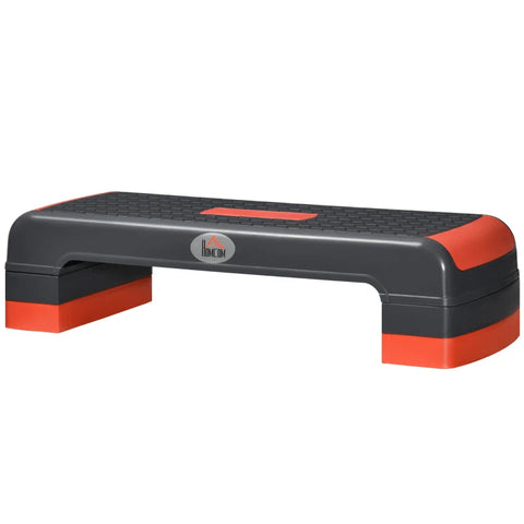 Rootz Stepper - Height-adjustable - Aerobic Stepper - Plastic - Non-slip Surface - Red + Black - 78L x 28W x 10/15/20H cm