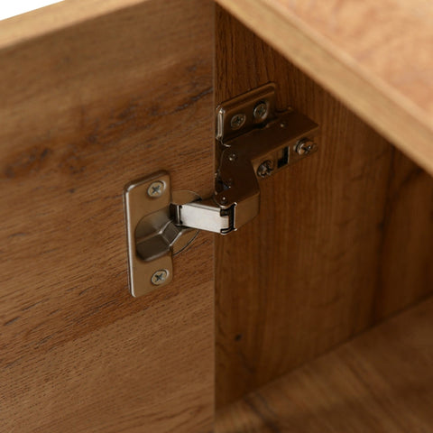 Rootz Modern Sideboard - Buffet Cabinet - Storage Console - Adjustable Shelves - 160L x 35W x 76H cm - Black Wood Finish - Easy Assembly