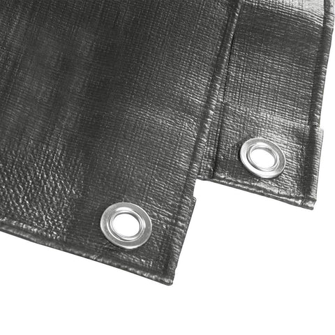 Rootz Waterproof Cover Tarpaulin - Protective Tarp - Weatherproof Sheet - Durable & Tearproof - UV Stable Gray - 5x6m Dimensions