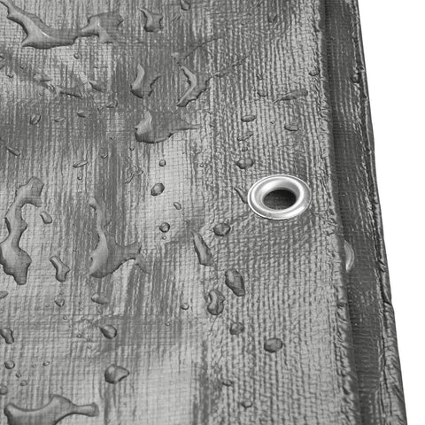 Rootz Waterproof Cover Tarpaulin - Protective Sheet - Weatherproof Tarp - UV Resistant - 1.5m x 6m - Grey