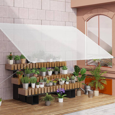 Rootz Waterproof Cover Tarpaulin - Tearproof UV-Resistant Sheet - Outdoor Protective Cover - Durable PE Material - 4x5 m