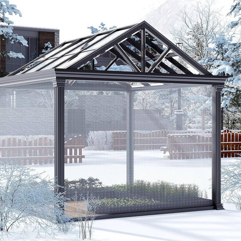 Rootz Waterproof Transparent Tarpaulin - Covering Sheet - UV Resistant Cover - Tearproof & Durable - 3x3 m