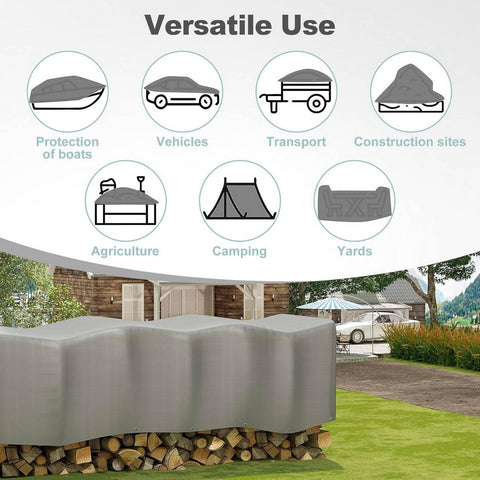Rootz Waterproof Tarpaulin - Protective Cover - Weatherproof Sheet - UV Resistant - 2x3m - Durable & Reinforced with Eyelets - Ideal for Outdoor Use