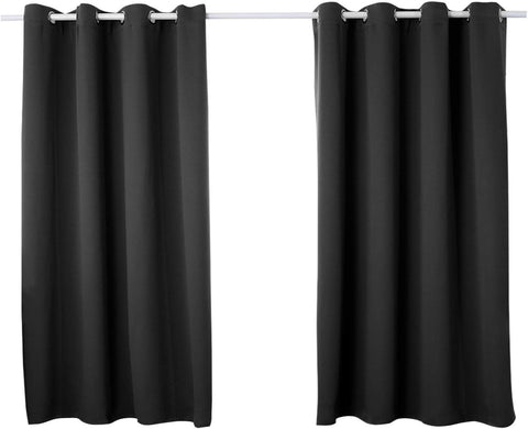 Rootz 2 Set Thermo Curtains - Blackout Drapes - Energy-Saving Curtains - Heat-Insulating - 135x245 cm - Enhance Privacy - Durable Polyester