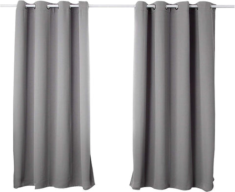 Rootz 2 Piece Set Thermo Curtains - Darkening Curtains - Opaque Eyelet Curtains - Heat-Insulating - 135x225cm - Enhances Sleep & Privacy