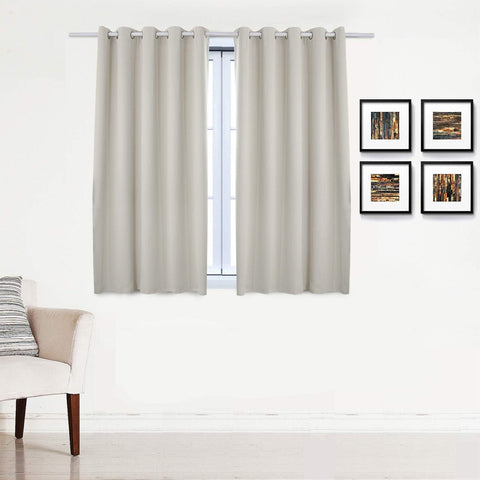 Rootz 2 Piece Set Thermo Curtains - Blackout Curtains - Insulated Curtains - Energy-Saving - 135x245cm White