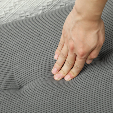 Rootz Upholstered Bench - Shoe Bench - Bedroom Seating - Maximum Comfort - 100 x 36 x 45 cm - Grey