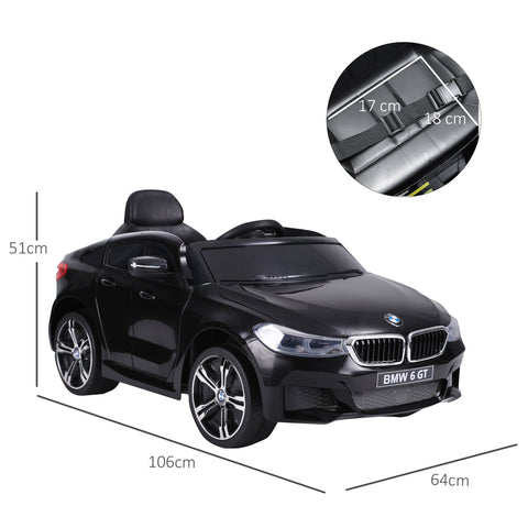 Rootz Children's Electric Car - Kids Ride-On - Toy Vehicle - Sound & Light Effects - Remote Control - Black - 106cm x 64cm x 51cm