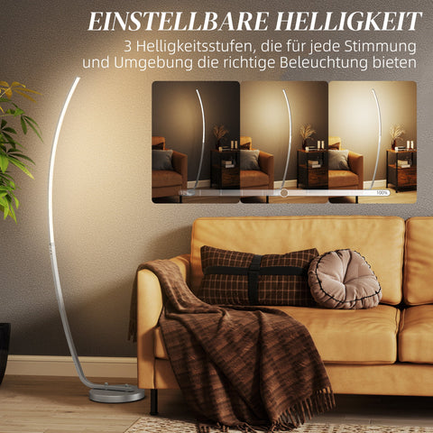 Rootz LED Base Lamp - Modern Floor Lamp - Dimmable Light - Foot Switch Control - 46cm x 25cm x 147cm