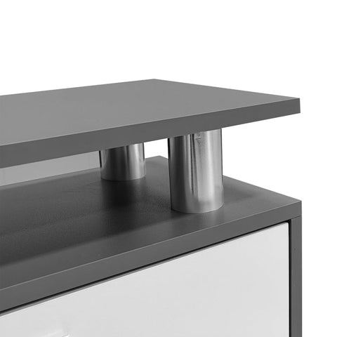 Rootz Wall-Mounted Coat Rack Set - Entrance Organizer - Space-Saving Storage - 80x25x96.5cm Shoe Cabinet - 8 Hooks - Mirror 80x40cm - Anthracite Gray