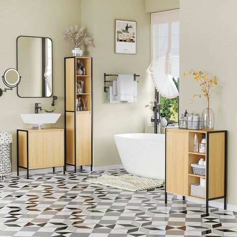 Rootz Bathroom Cabinet - Standing Cabinet - Storage Unit - Maximizes Space - 60 x 28 x 80 cm