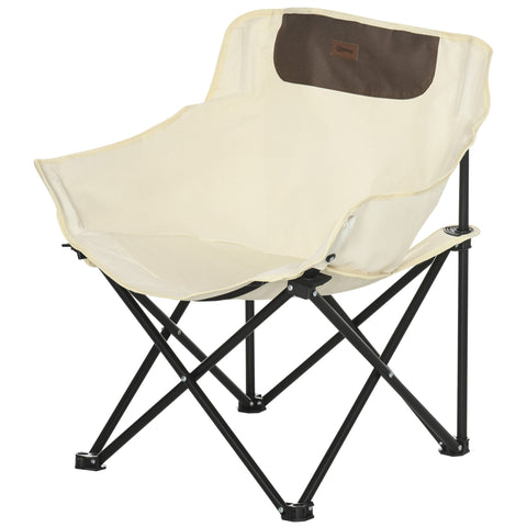 Rootz Camping Chair - Foldable Seat - Portable Chair - PVC-Coated Fabric - Easy Transport - 61cm x 54cm x 66cm
