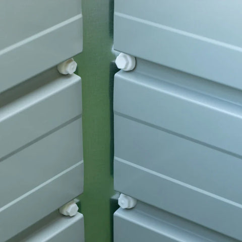 Rootz Metal Raised Bed - 2 Separate Planting Areas - Open Ground - Cold Frame - Easy Assembly - Green - 125 x 47 x 40cm