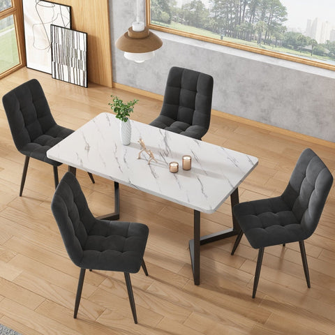 Rootz Elegant Dining Table - Modern Table - Luxurious Table - Durable Design - 117cm x 68cm x 75cm