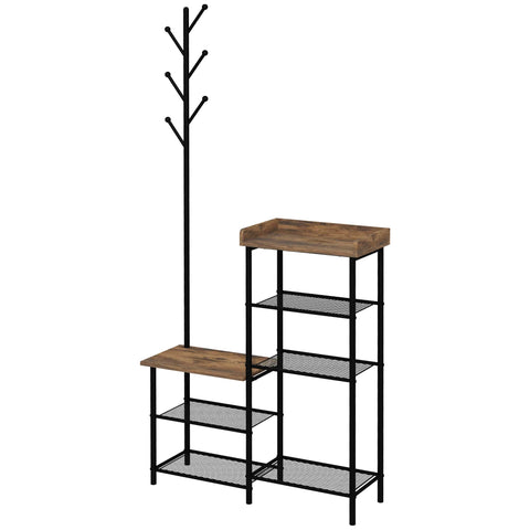 Rootz Wardrobe Stand - Entrance Furniture - Industrial Design - Versatile & Stable - 92.5 x 28.2 x 182 cm