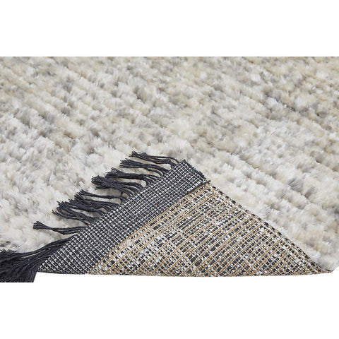 Rootz Shaggy Rug with Fringes - Beige-Gray Carpet - Soft Floor Mat - Luxurious Comfort - 170 x 120 x 2.1 cm