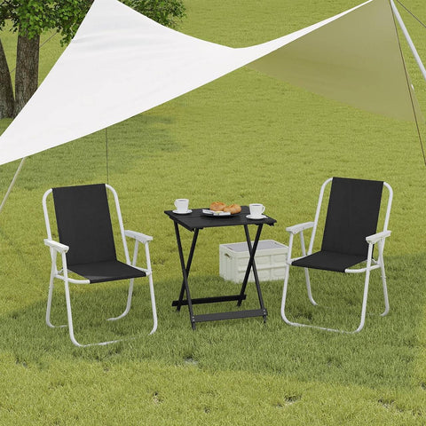 Rootz Camping Table - Folding Picnic Table - Portable Outdoor Table - Lightweight Aluminum Alloy - 50.5cm x 47cm x 59.5cm