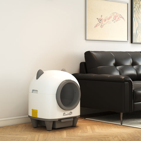 Rootz Self-Cleaning Cat Toilet - Smart App Controlled Litter Box - Automatic Pet Waste System - App Control - 55.5 x 60 cm - 80L Capacity