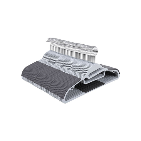 Rootz 50 Pack Clothes Hangers - Space Saving Hangers - Multi-Functional Hangers - ABS Plastic - 41.5cm x 22.5cm x 0.5cm