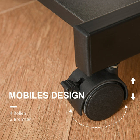 Rootz Compact Computerbureau - Gamingtafel - Werkstation - Uittrekbare toetsenbordlade - Stabiel metalen frame - 60 cm x 48 cm x 73 cm - Zwart