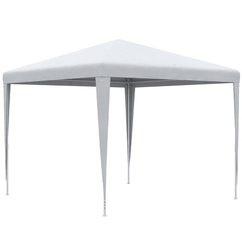 Rootz Garden Pavilion - Party Tent - Marquee Tent - Click System - Steel - Polyethylene - White - 270L x 270W x 254H cm