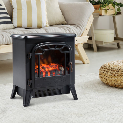 Rootz Electric Fireplace - Flame Effect Heater - Realistic Simulation - Smoke Free Comfort - 36cm x 25.5cm x 41.5cm