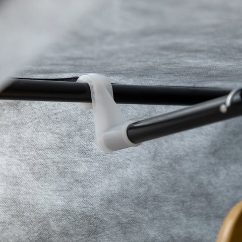 Rootz Fabric Cabinet - Storage Solution - Organizer - Dust Protection - 103x43x162.5cm - 6 Shelves & Clothes Rail - Grey