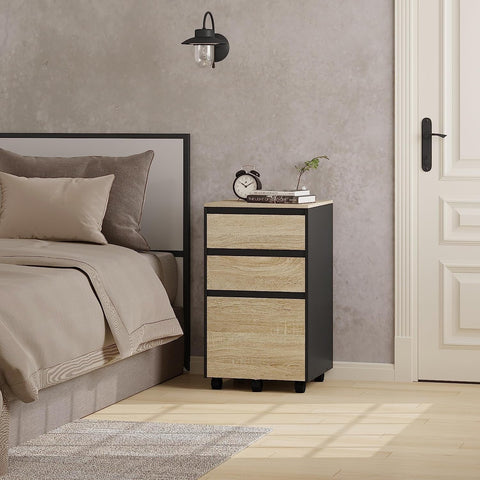 Rootz Mobile Filing Cabinet - Office Storage Unit - Rolling File Cabinet - Flexible Placement - Durable & Water-Repellent - Efficient Storage - 40cm x 70cm x 40cm