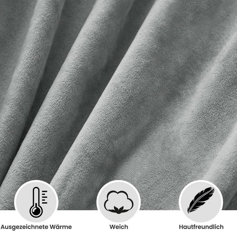 Rootz Winter Plush Bed Linen Set - Fleece Duvet Cover - Cozy Bedding - Warm, Breathable, Moisture-Regulating - Easy Zip Closure - Oeko Tex Certified - Multiple Sizes Available
