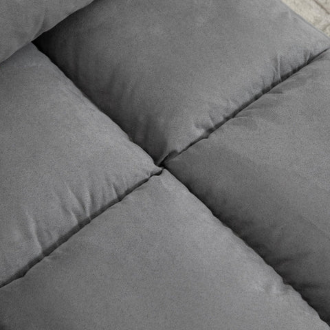 Rootz 2-in-1 Floor Chair Bed - Adjustable Backrest - Sofa Bed - High Comfort - Durable Steel Frame - 102L x 73W x 53H cm (Sofa) / 102L x 167W x 11H cm (Bed)