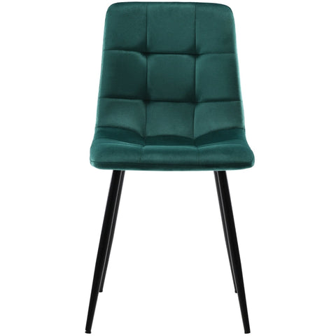 Rootz Set of 4 Dining Chairs - Velvet Chairs - Padded Seating - Ergonomic Design - 44cm x 46cm x 86cm