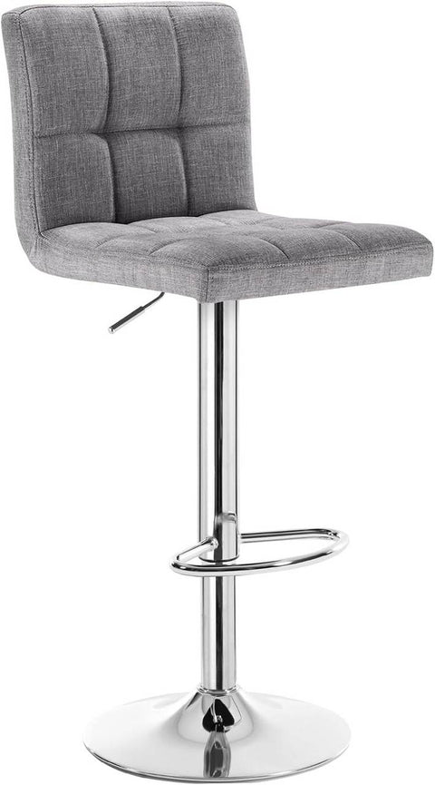 Rootz Adjustable Bar Stool - Counter Chair - Swivel Stool - Durable Chrome-Plated Metal - Ergonomic Design - Floor Protection - 92cm-114cm x 44cm x 38cm