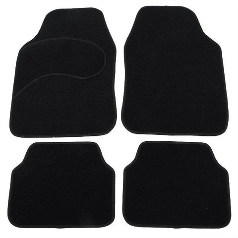 Rootz Car Foot Mat Set - Black Carpet Mats - All-Weather Floor Protectors - Non-Slip Safety - 45 x 67 cm Front, 41 x 34 cm Rear - Universal Fit