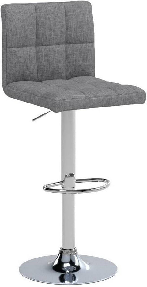 Rootz Adjustable Bar Stool - Counter Chair - Swivel Stool - Durable Chrome-Plated Metal - Ergonomic Design - Floor Protection - 92cm-114cm x 44cm x 38cm
