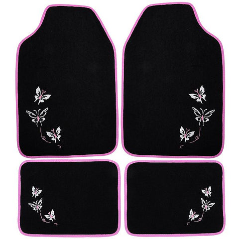 Rootz Universal Car Floor Mats Set - Vehicle Protector - Carpet Mats - Water-repellent - 43cm x 66cm, 41cm x 30cm - PP Fabric