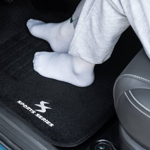 Rootz Car Floor Mat Set - Vehicle Mat - All-Weather Mats - Universal Fit - Water-Repellent - Dirt-Proof - Sturdy - Embroidered - 45cm x 67cm x 5cm