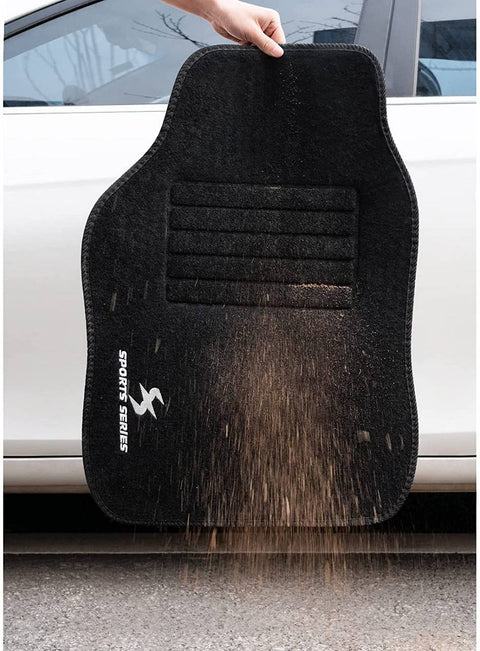 Rootz Car Floor Mat Set - Vehicle Mat - All-Weather Mats - Universal Fit - Water-Repellent - Dirt-Proof - Sturdy - Embroidered - 45cm x 67cm x 5cm