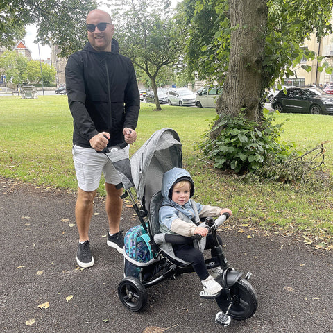 Rootz Children's Dreiwad Tricycle - Toddler Bike - Kids Trike - Storage Basket - Metal Frame - Gray - 102cm x 49cm x 102cm