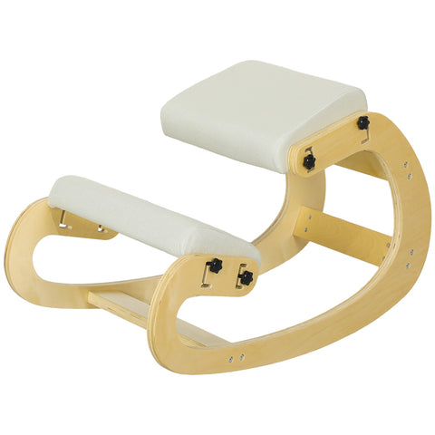 Rootz Kniesitzstuhl Ergonomic Wooden Swing Chair - Posture Corrector - Back Pain Relief - Birch Wood - 55cm x 85cm x 55cm