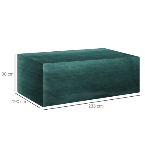 Rootz Tarpaulin Beschermhoes - Tuinmeubelhoes - Waterdicht - UV-bescherming - Groen - 235 x 190 x 90 cm