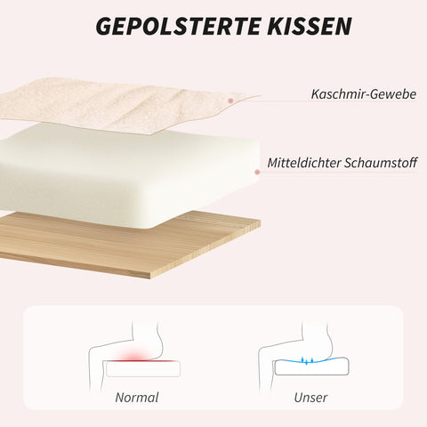 Rootz Office Chair - Desk Cushion Chair - Rotatable Chair - Ergonomic Support - 58cm x 67cm x 91-99cm - Cream White